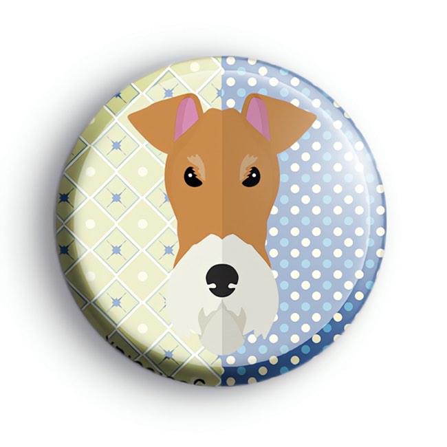 Wirefox Terrier Dog Breed Badge