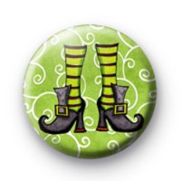 Funky Witch Shoes Button Badges