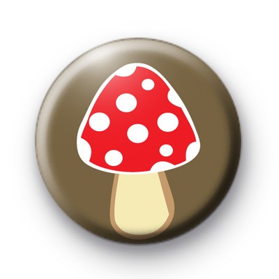 Woodland Mushroom Button Badge
