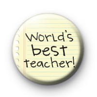 Worlds BEST Teacher Pin Badge thumbnail