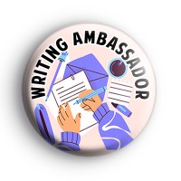 Writing Ambassador Purple Badge Button Badges