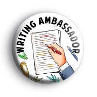 Writing Ambassador School Badge Button Badges