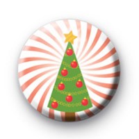 Xmas Tree Red Spiral badge