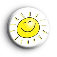 Yellow Smiley Face Sunshine Badge