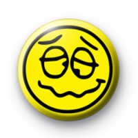 Yellow Drunk Face badge