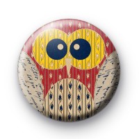Yellow eyed owl badge