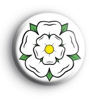 Yorkshire Rose Button Badge