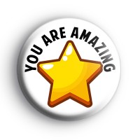 You Are Amazing Gold Star Badge