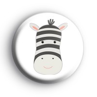 Cute Zebra Button Badge